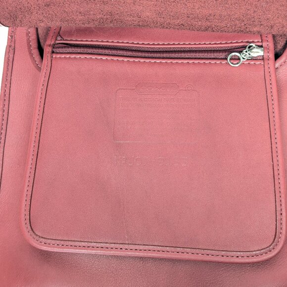 COACH USA Vintage Red Leather Crossbody Shoulder Bag - Made in USA - Picture 8 of 15